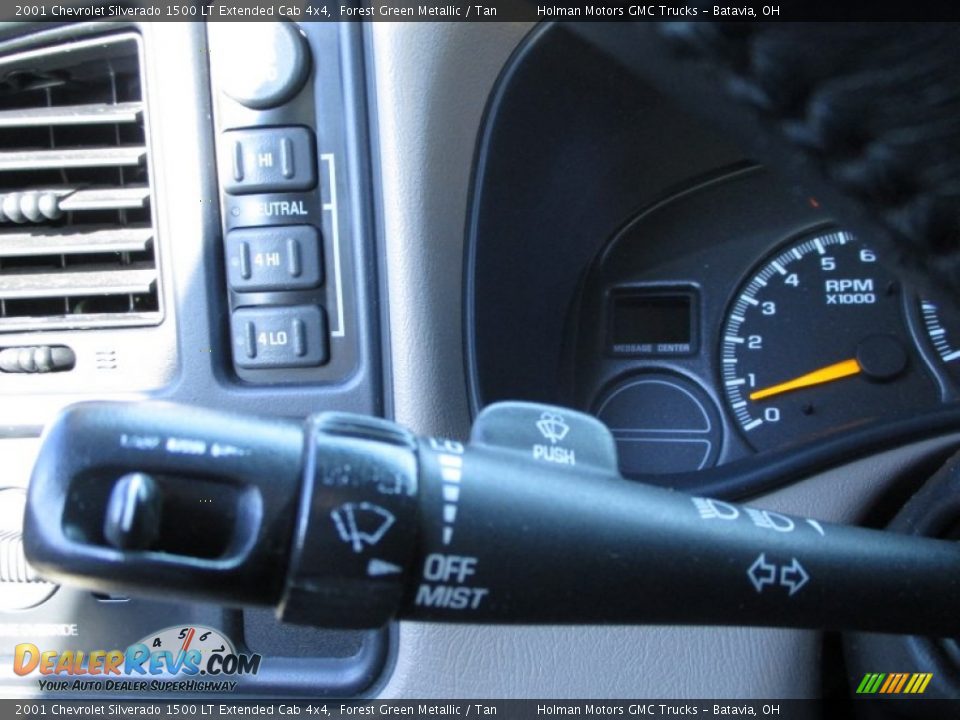 2001 Chevrolet Silverado 1500 LT Extended Cab 4x4 Forest Green Metallic / Tan Photo #11