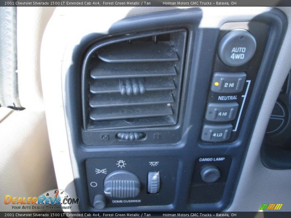 2001 Chevrolet Silverado 1500 LT Extended Cab 4x4 Forest Green Metallic / Tan Photo #15