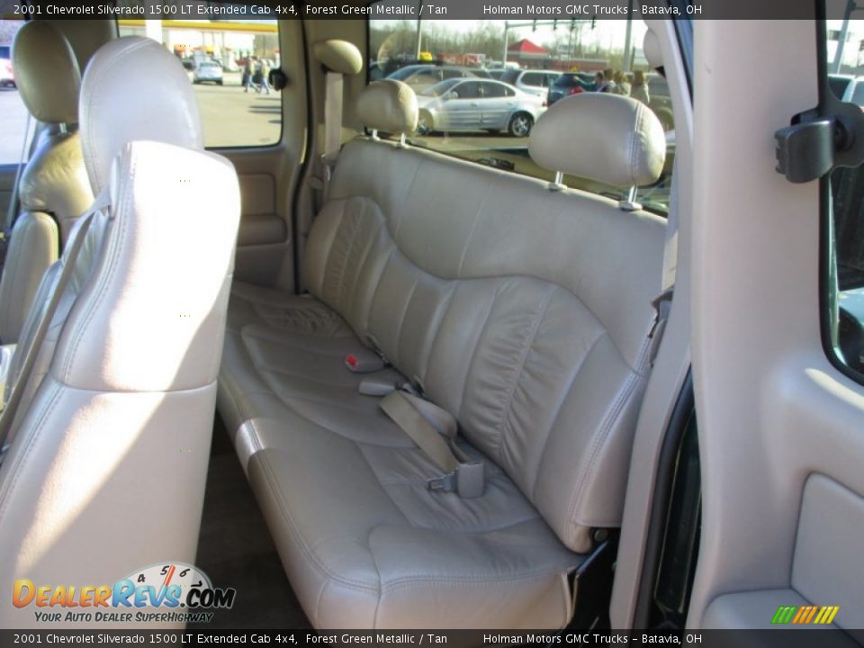 2001 Chevrolet Silverado 1500 LT Extended Cab 4x4 Forest Green Metallic / Tan Photo #18