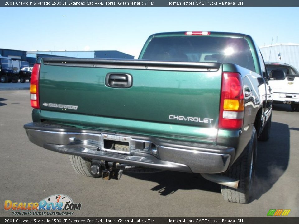 2001 Chevrolet Silverado 1500 LT Extended Cab 4x4 Forest Green Metallic / Tan Photo #23