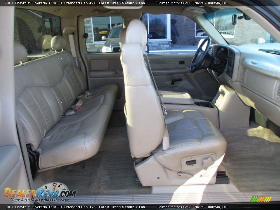 2001 Chevrolet Silverado 1500 LT Extended Cab 4x4 Forest Green Metallic / Tan Photo #24