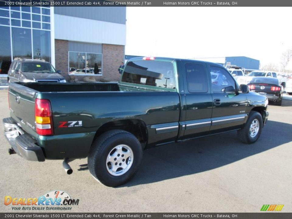 2001 Chevrolet Silverado 1500 LT Extended Cab 4x4 Forest Green Metallic / Tan Photo #26
