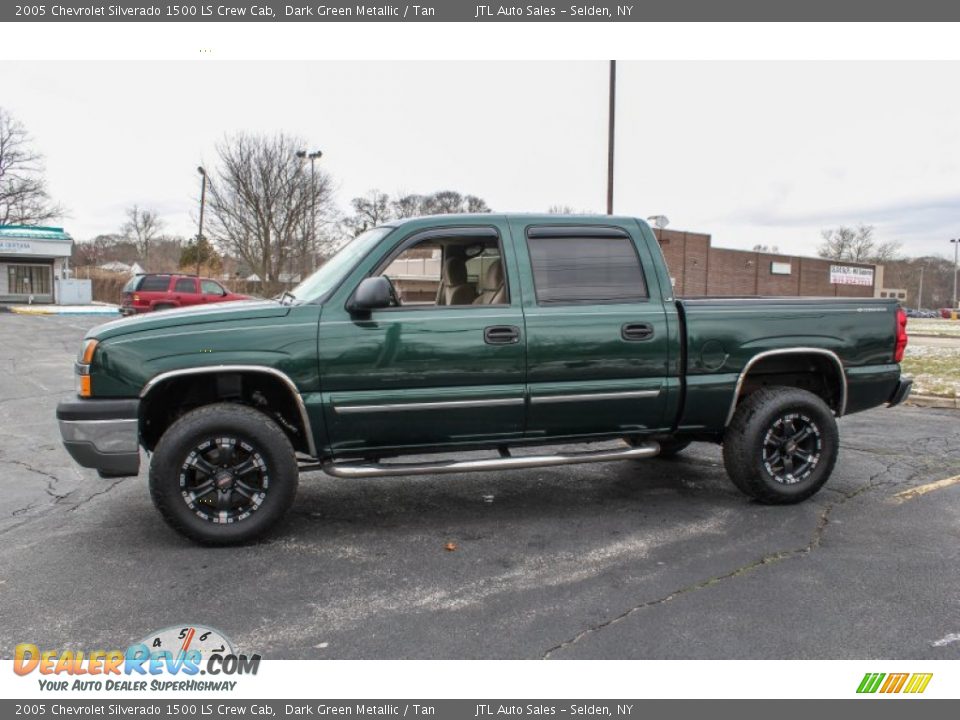 Dark Green Metallic 2005 Chevrolet Silverado 1500 LS Crew Cab Photo #3