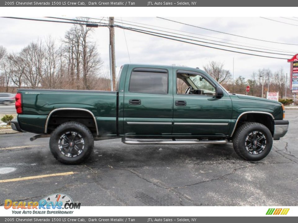 Dark Green Metallic 2005 Chevrolet Silverado 1500 LS Crew Cab Photo #7