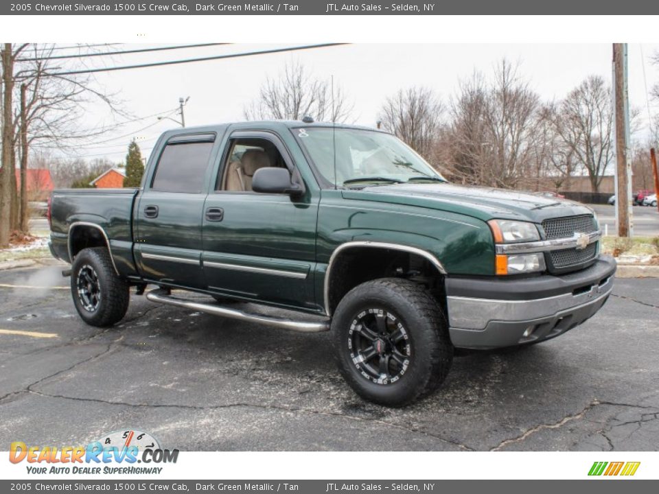 2005 Chevrolet Silverado 1500 LS Crew Cab Dark Green Metallic / Tan Photo #8