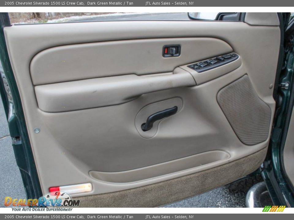 2005 Chevrolet Silverado 1500 LS Crew Cab Dark Green Metallic / Tan Photo #11