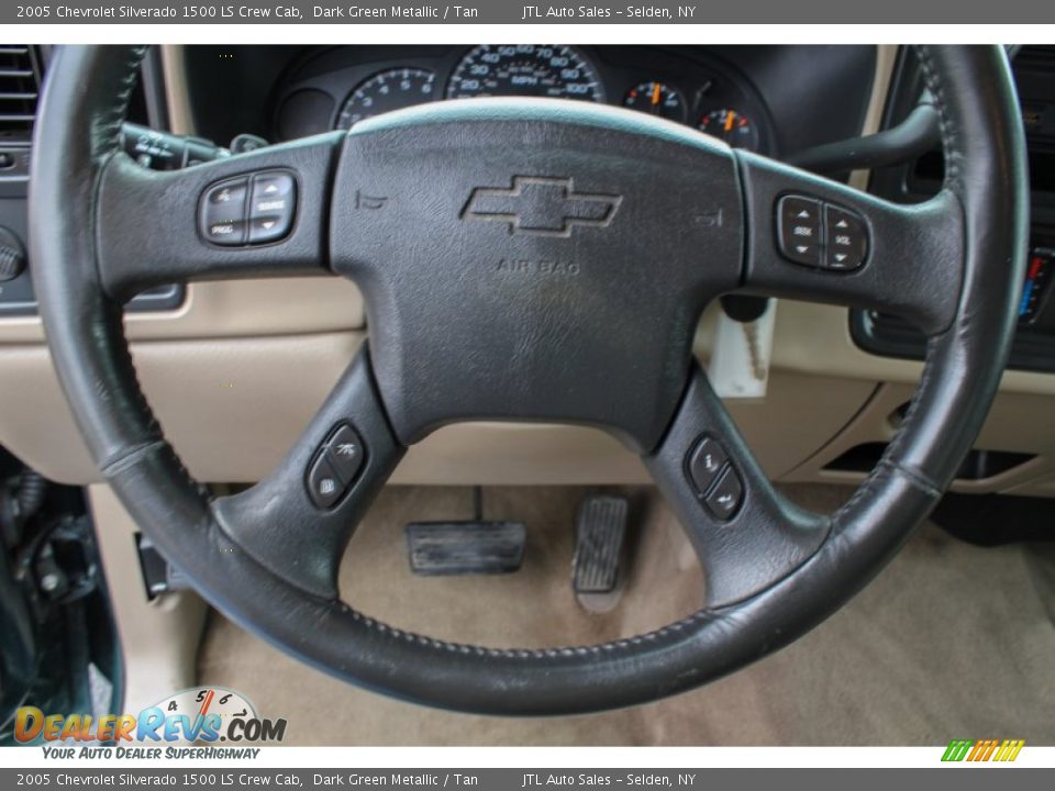 2005 Chevrolet Silverado 1500 LS Crew Cab Dark Green Metallic / Tan Photo #15