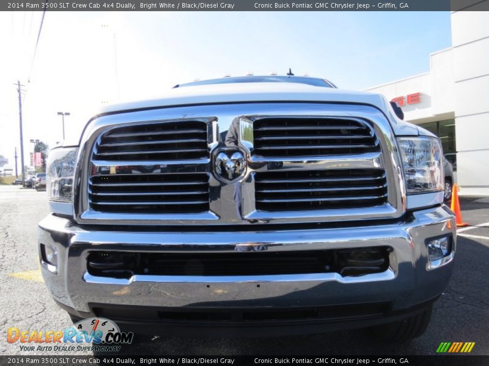 2014 Ram 3500 SLT Crew Cab 4x4 Dually Bright White / Black/Diesel Gray Photo #2