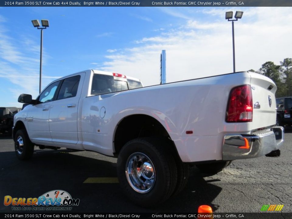 2014 Ram 3500 SLT Crew Cab 4x4 Dually Bright White / Black/Diesel Gray Photo #5