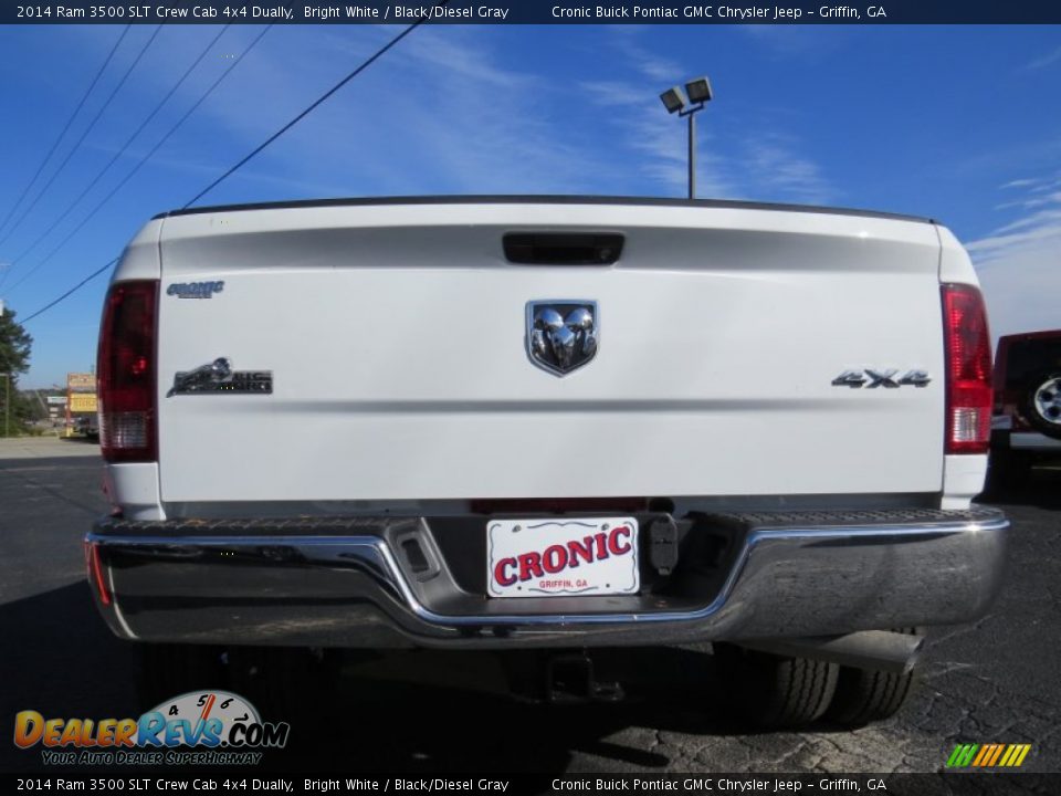 2014 Ram 3500 SLT Crew Cab 4x4 Dually Bright White / Black/Diesel Gray Photo #6