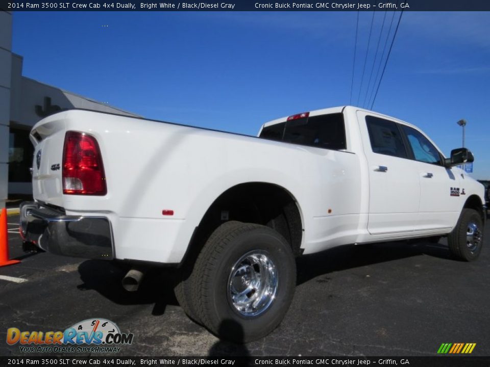 2014 Ram 3500 SLT Crew Cab 4x4 Dually Bright White / Black/Diesel Gray Photo #7