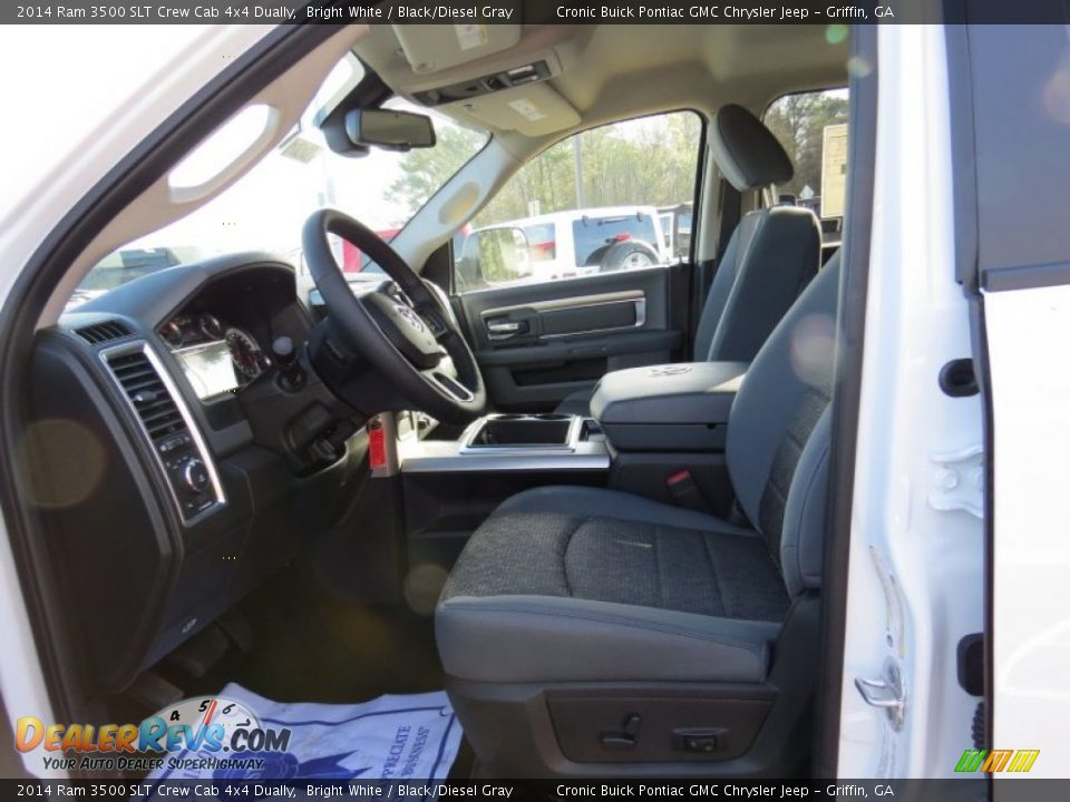 2014 Ram 3500 SLT Crew Cab 4x4 Dually Bright White / Black/Diesel Gray Photo #11