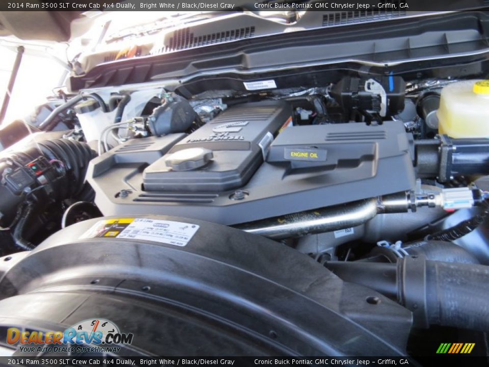 2014 Ram 3500 SLT Crew Cab 4x4 Dually Bright White / Black/Diesel Gray Photo #15
