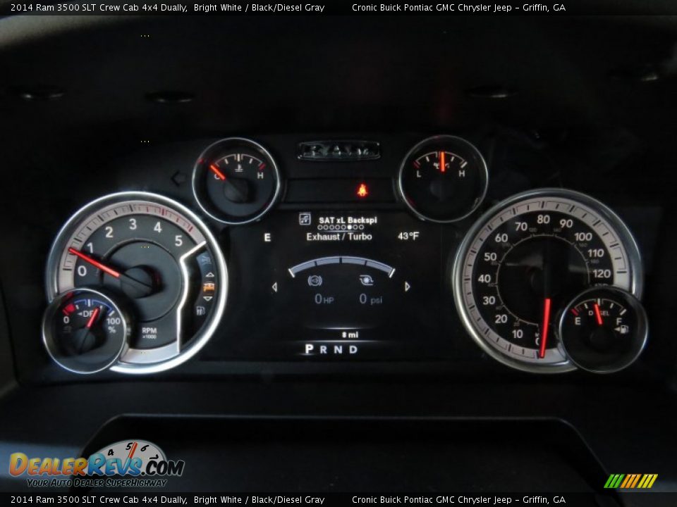 2014 Ram 3500 SLT Crew Cab 4x4 Dually Bright White / Black/Diesel Gray Photo #16