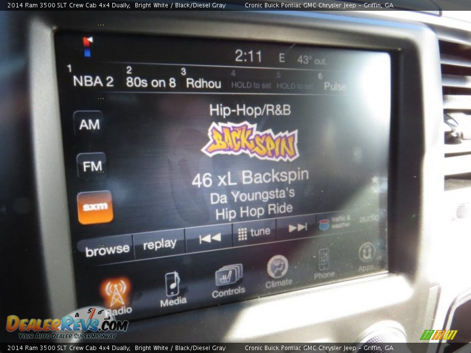 2014 Ram 3500 SLT Crew Cab 4x4 Dually Bright White / Black/Diesel Gray Photo #17