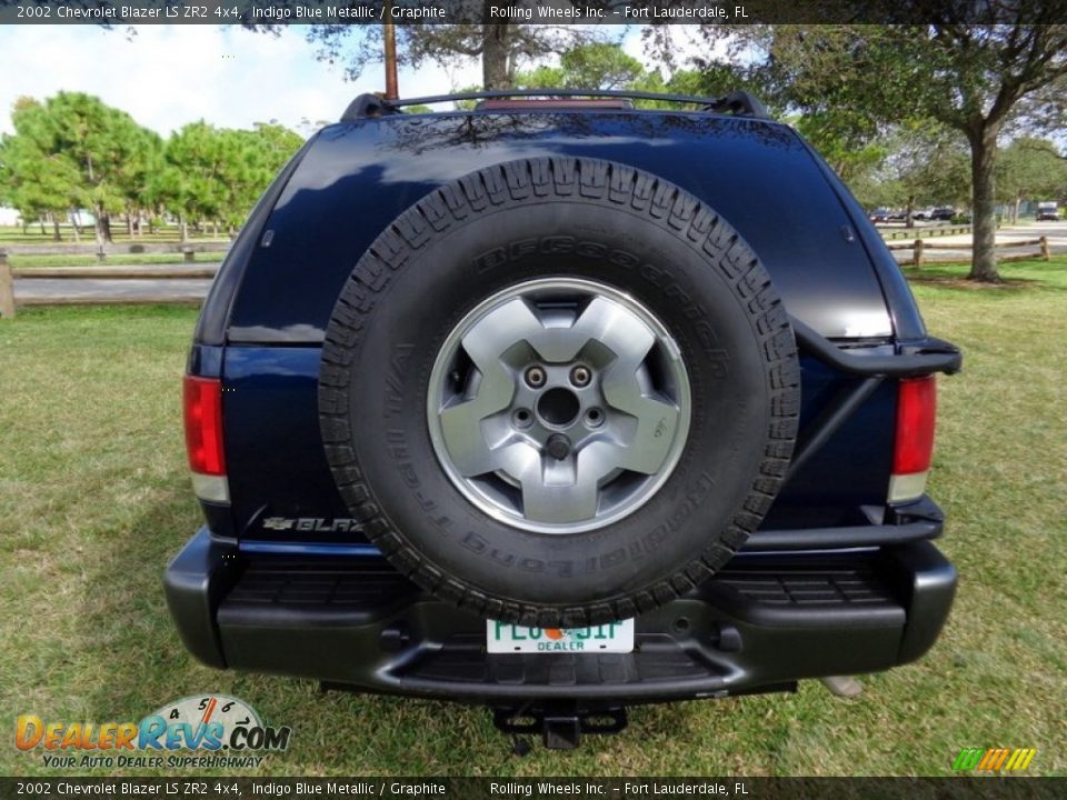 2002 Chevrolet Blazer LS ZR2 4x4 Indigo Blue Metallic / Graphite Photo #7