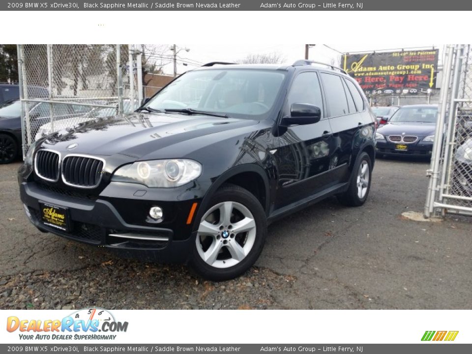 2009 BMW X5 xDrive30i Black Sapphire Metallic / Saddle Brown Nevada Leather Photo #1