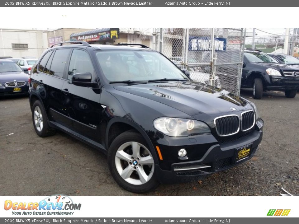 2009 BMW X5 xDrive30i Black Sapphire Metallic / Saddle Brown Nevada Leather Photo #3