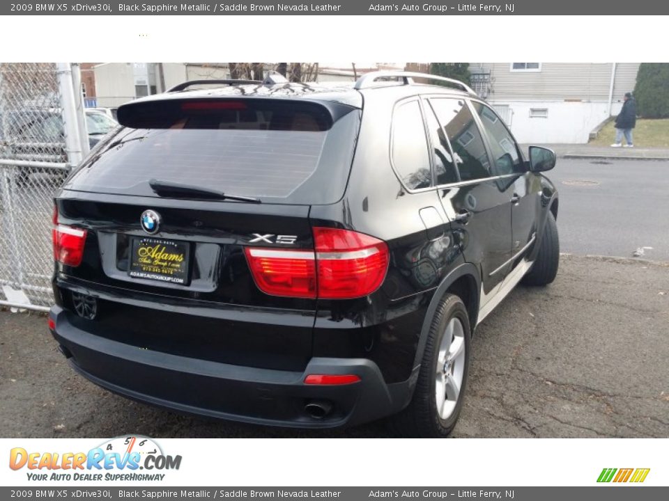 2009 BMW X5 xDrive30i Black Sapphire Metallic / Saddle Brown Nevada Leather Photo #4