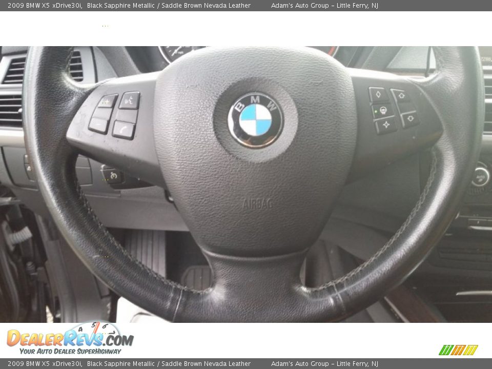 2009 BMW X5 xDrive30i Black Sapphire Metallic / Saddle Brown Nevada Leather Photo #9