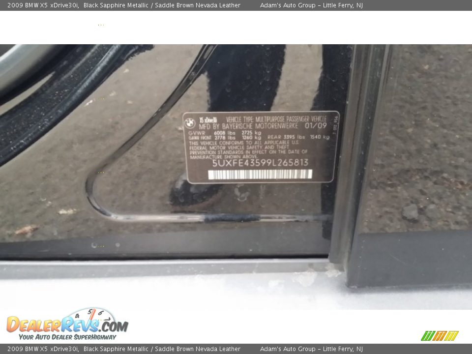 2009 BMW X5 xDrive30i Black Sapphire Metallic / Saddle Brown Nevada Leather Photo #28