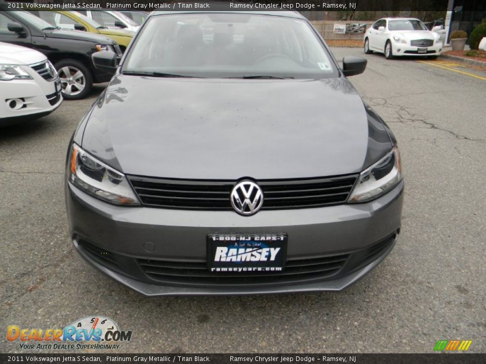 2011 Volkswagen Jetta S Sedan Platinum Gray Metallic / Titan Black Photo #2