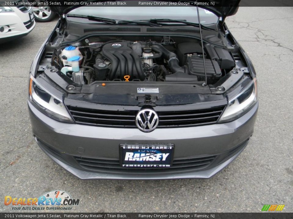 2011 Volkswagen Jetta S Sedan Platinum Gray Metallic / Titan Black Photo #3
