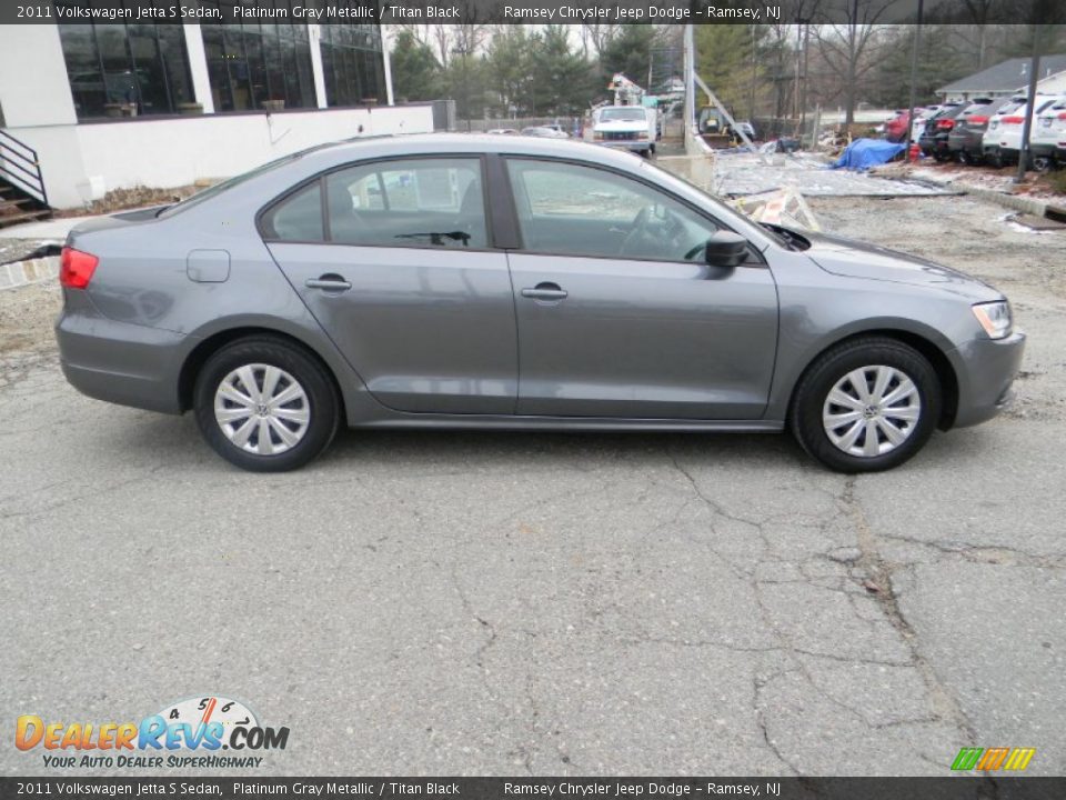 2011 Volkswagen Jetta S Sedan Platinum Gray Metallic / Titan Black Photo #5