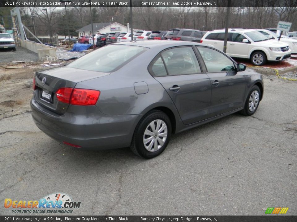 2011 Volkswagen Jetta S Sedan Platinum Gray Metallic / Titan Black Photo #6