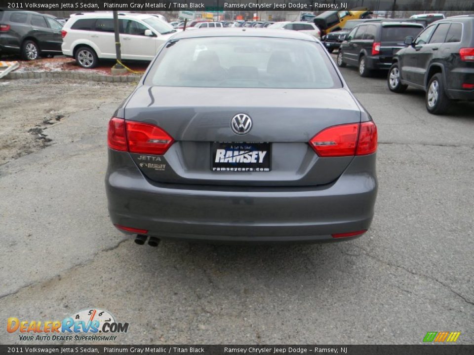 2011 Volkswagen Jetta S Sedan Platinum Gray Metallic / Titan Black Photo #7