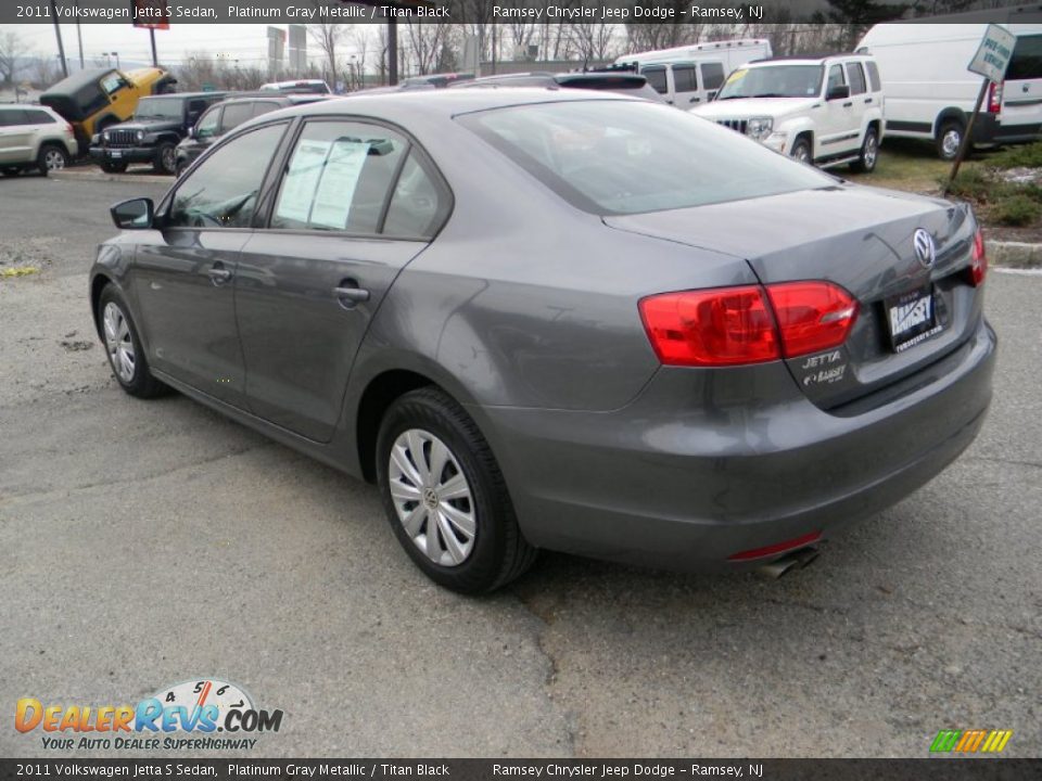 2011 Volkswagen Jetta S Sedan Platinum Gray Metallic / Titan Black Photo #9