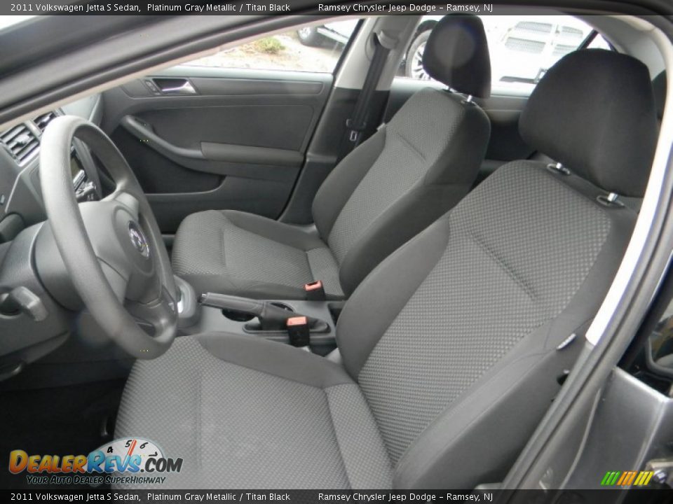 2011 Volkswagen Jetta S Sedan Platinum Gray Metallic / Titan Black Photo #13