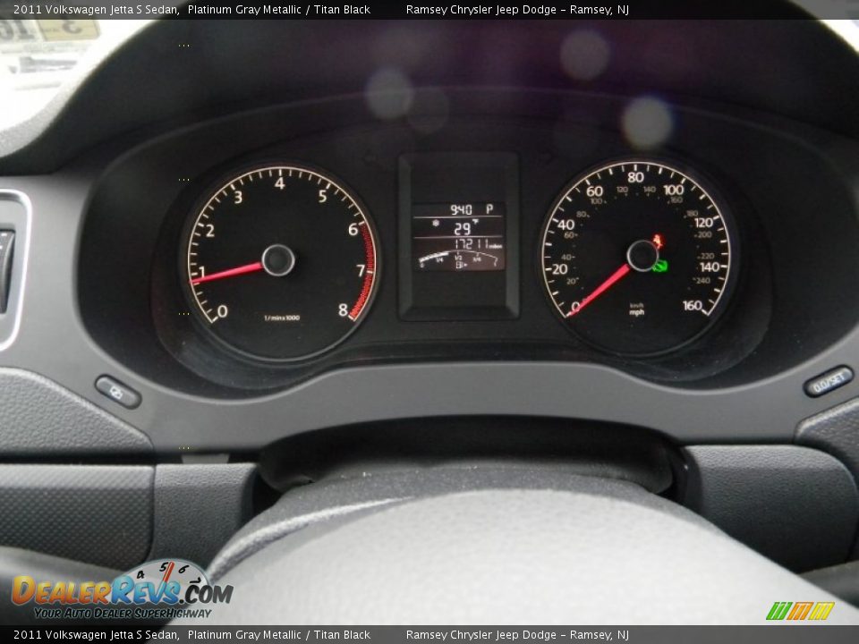2011 Volkswagen Jetta S Sedan Platinum Gray Metallic / Titan Black Photo #14