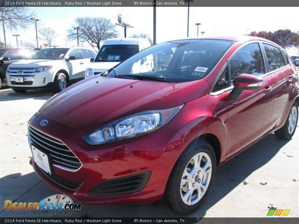 2014 Ford Fiesta SE Hatchback Ruby Red / Medium Light Stone Photo #1