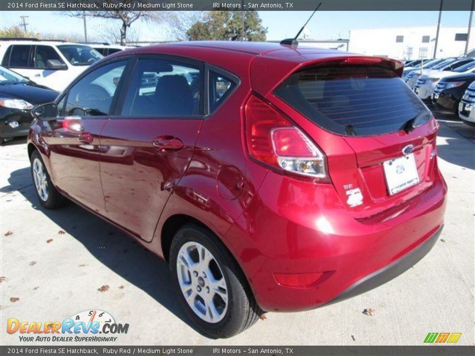2014 Ford Fiesta SE Hatchback Ruby Red / Medium Light Stone Photo #3