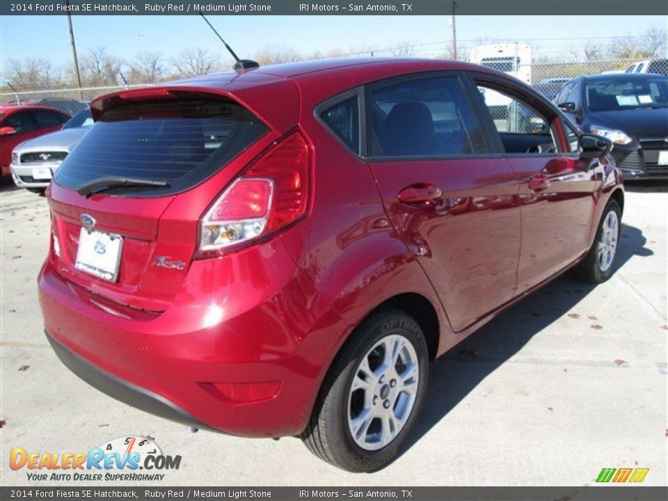 2014 Ford Fiesta SE Hatchback Ruby Red / Medium Light Stone Photo #5