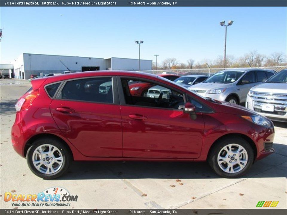 2014 Ford Fiesta SE Hatchback Ruby Red / Medium Light Stone Photo #6
