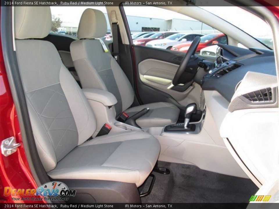 2014 Ford Fiesta SE Hatchback Ruby Red / Medium Light Stone Photo #9