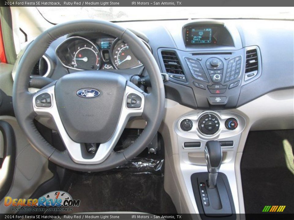 2014 Ford Fiesta SE Hatchback Ruby Red / Medium Light Stone Photo #14