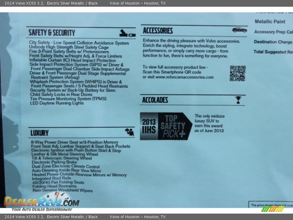 2014 Volvo XC60 3.2 Electric Silver Metallic / Black Photo #34