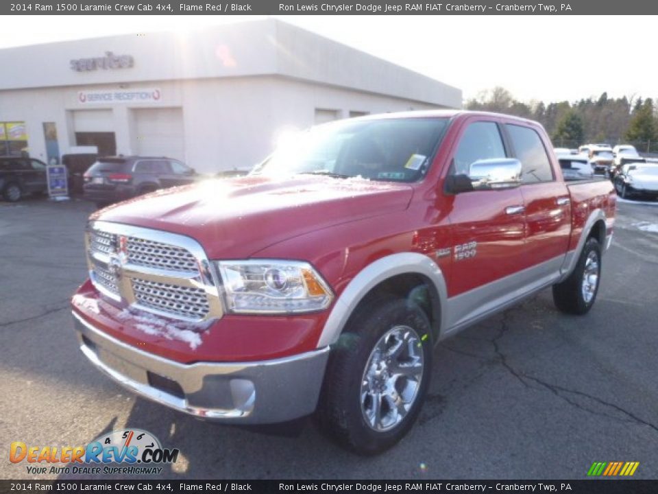 2014 Ram 1500 Laramie Crew Cab 4x4 Flame Red / Black Photo #2