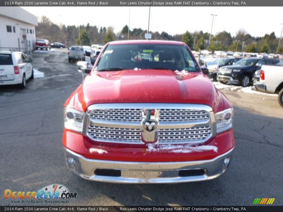 2014 Ram 1500 Laramie Crew Cab 4x4 Flame Red / Black Photo #3