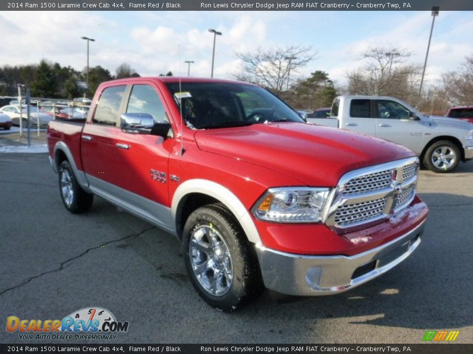 2014 Ram 1500 Laramie Crew Cab 4x4 Flame Red / Black Photo #4