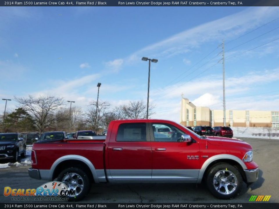 2014 Ram 1500 Laramie Crew Cab 4x4 Flame Red / Black Photo #5