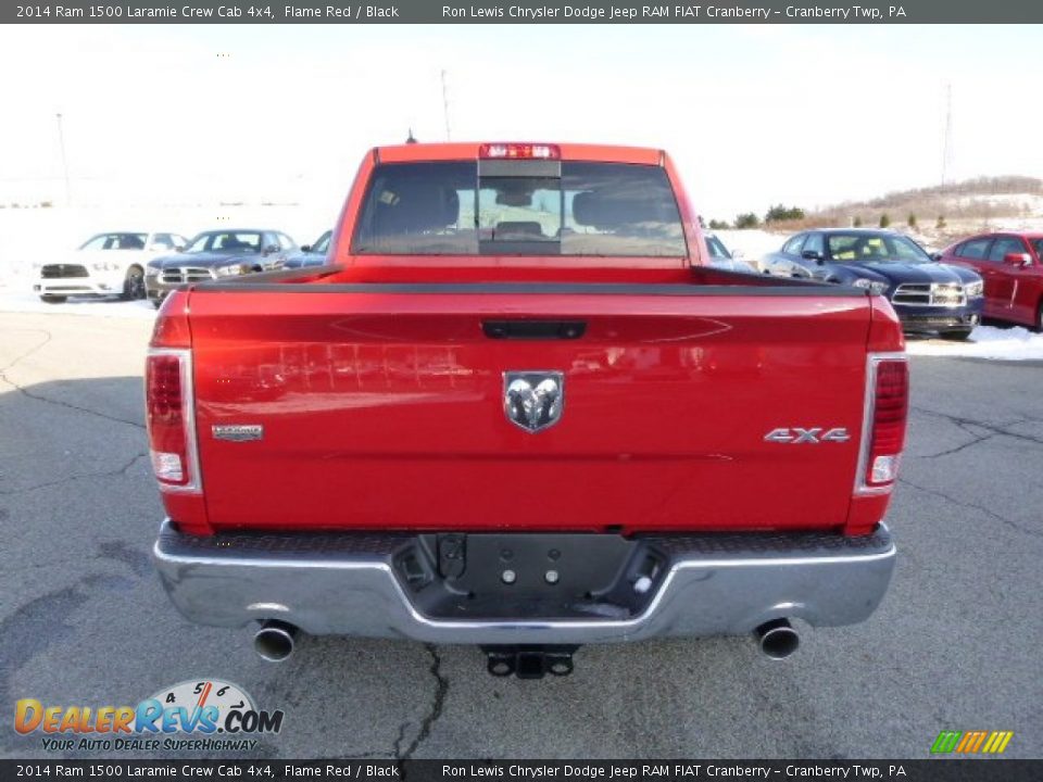 2014 Ram 1500 Laramie Crew Cab 4x4 Flame Red / Black Photo #7