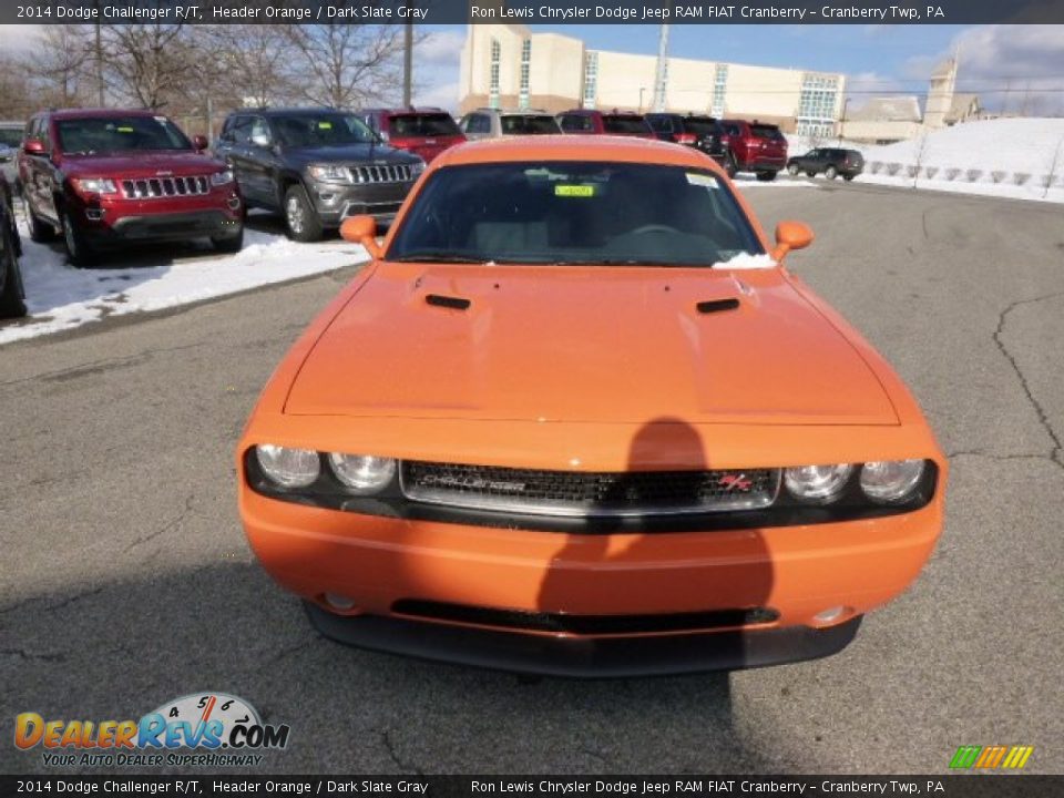 2014 Dodge Challenger R/T Header Orange / Dark Slate Gray Photo #3