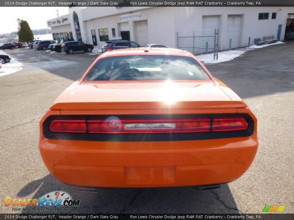 2014 Dodge Challenger R/T Header Orange / Dark Slate Gray Photo #7