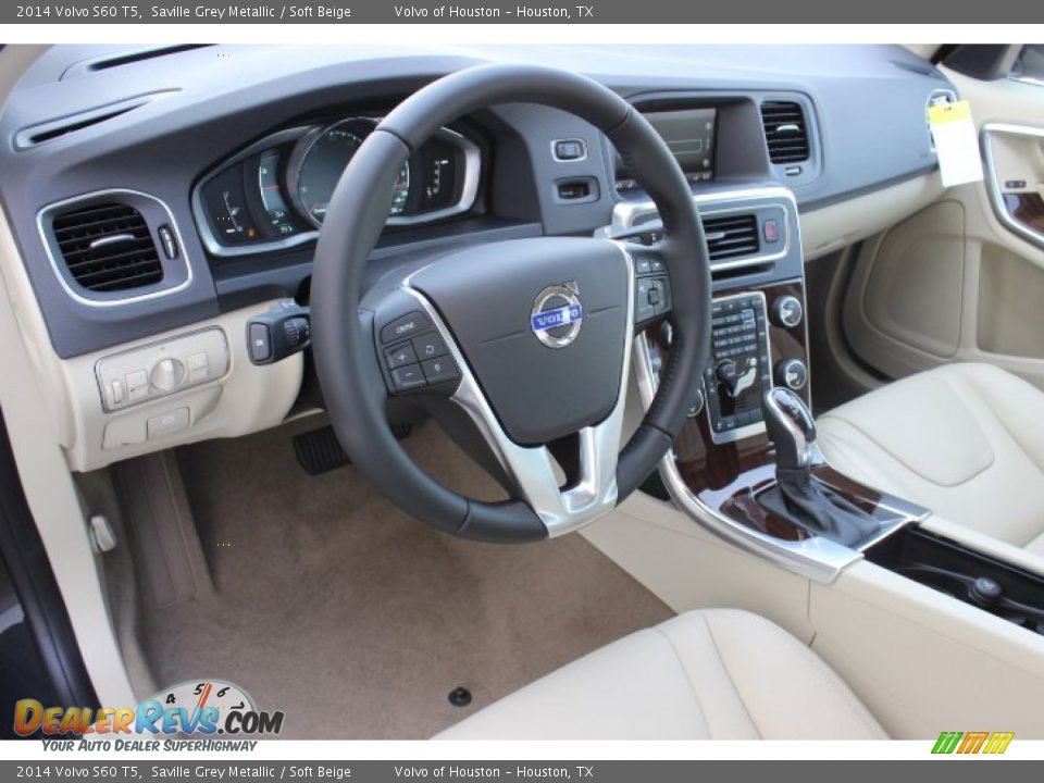 2014 Volvo S60 T5 Saville Grey Metallic / Soft Beige Photo #8