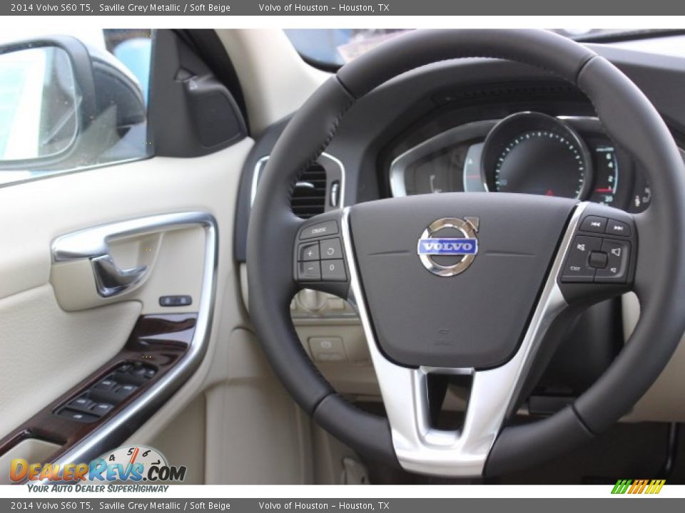 2014 Volvo S60 T5 Saville Grey Metallic / Soft Beige Photo #25