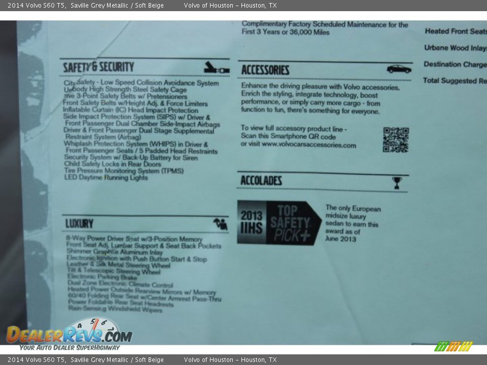 2014 Volvo S60 T5 Saville Grey Metallic / Soft Beige Photo #32